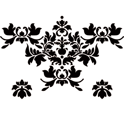 A4 Stencil Baroque 3 Dragonfly Designs