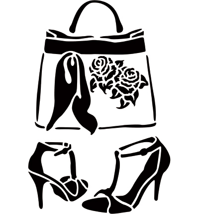 A4 Stencil - Bag and Shoes